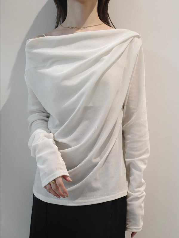 velvet touch drape tops / ivory