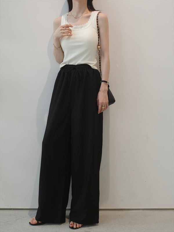 relax long pants / black