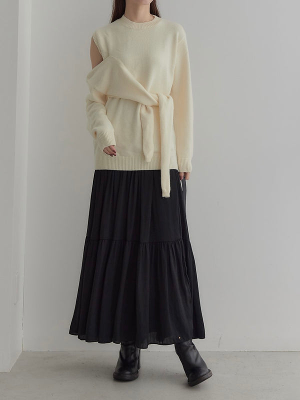 ribbon knot design knit / ivory