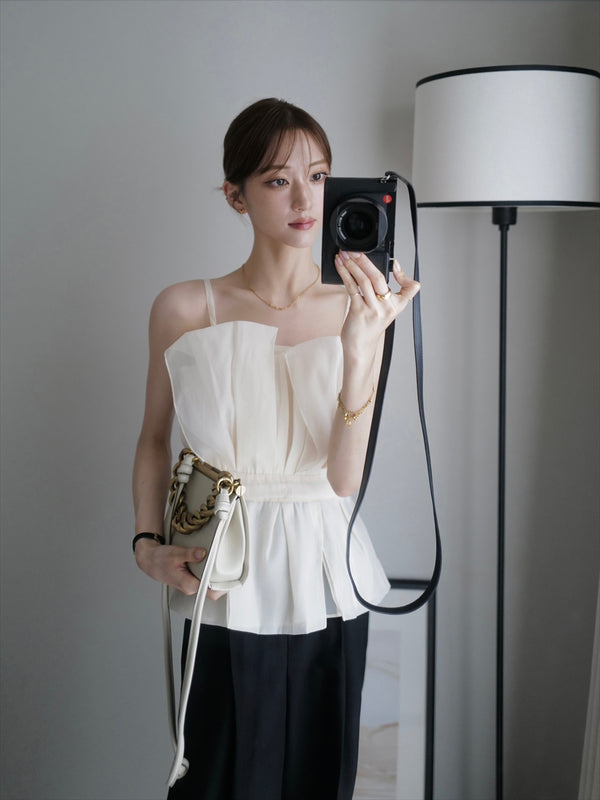 tulle peplum bustier