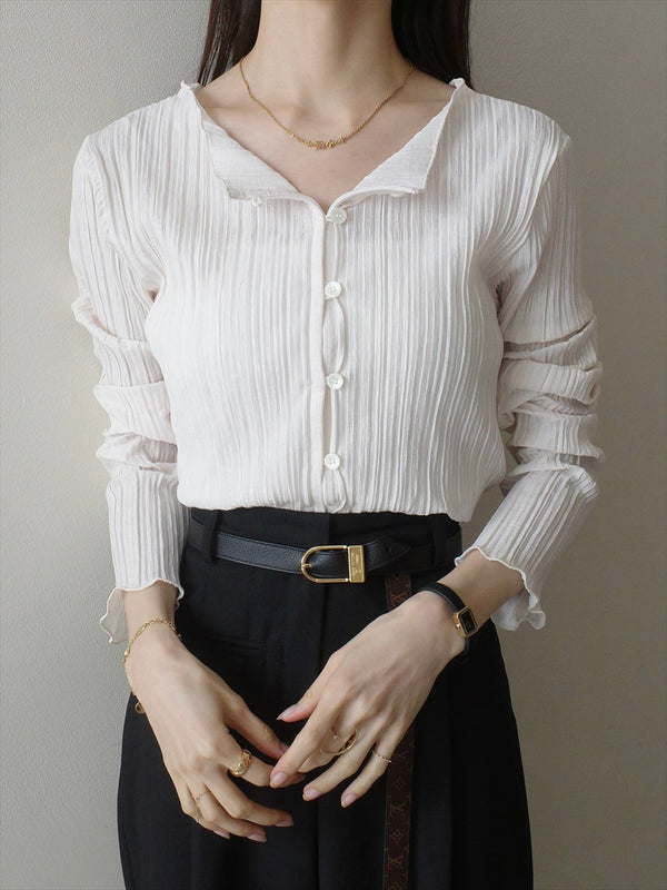 mellow rib cardigan tops / ivory