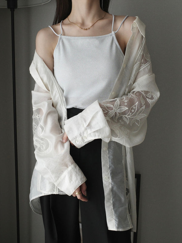 glitter cami bra top / grey