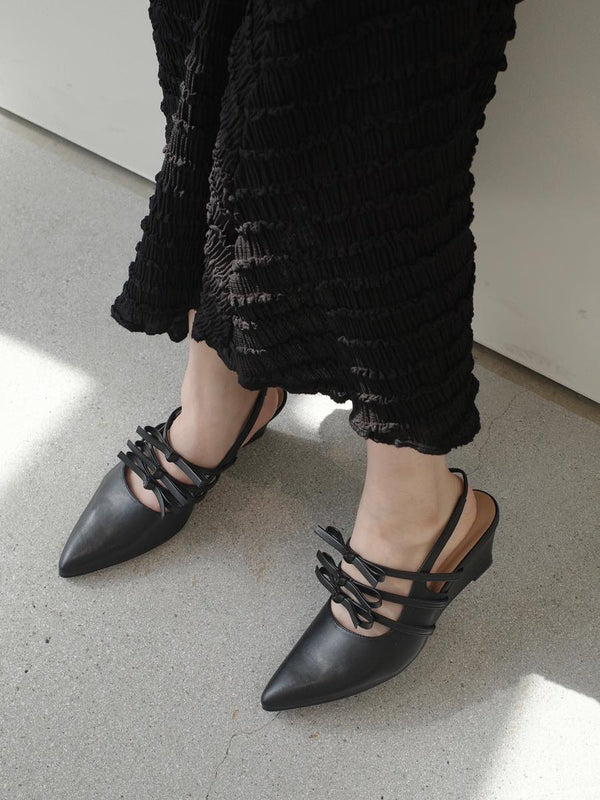 triple ribbon sandal