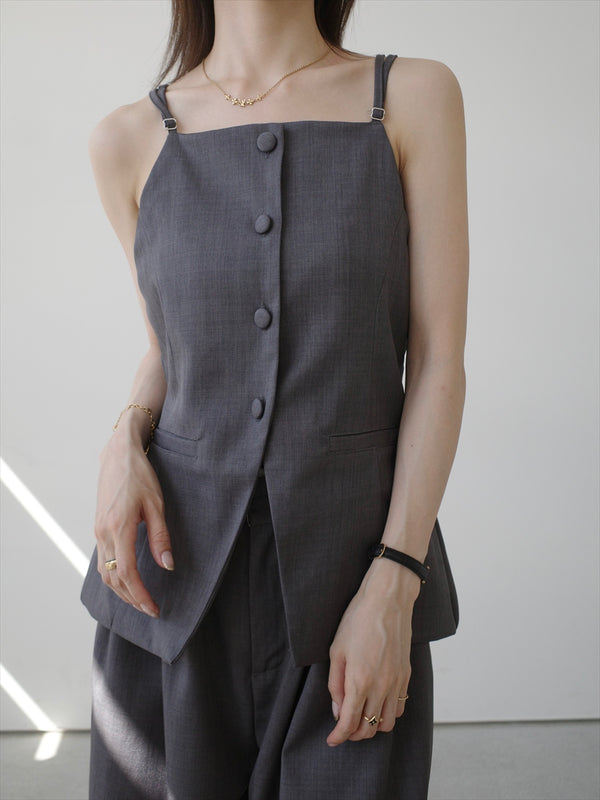 structure camisole bustier / grey