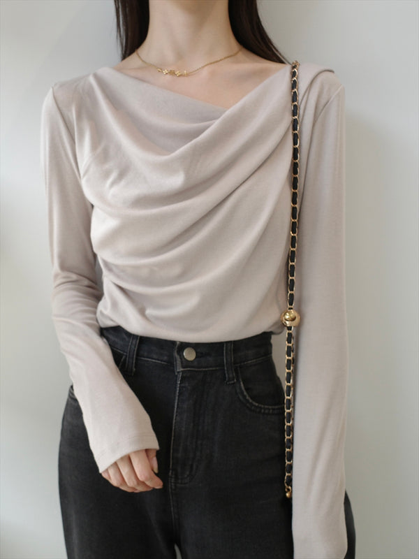 drape design top / beige