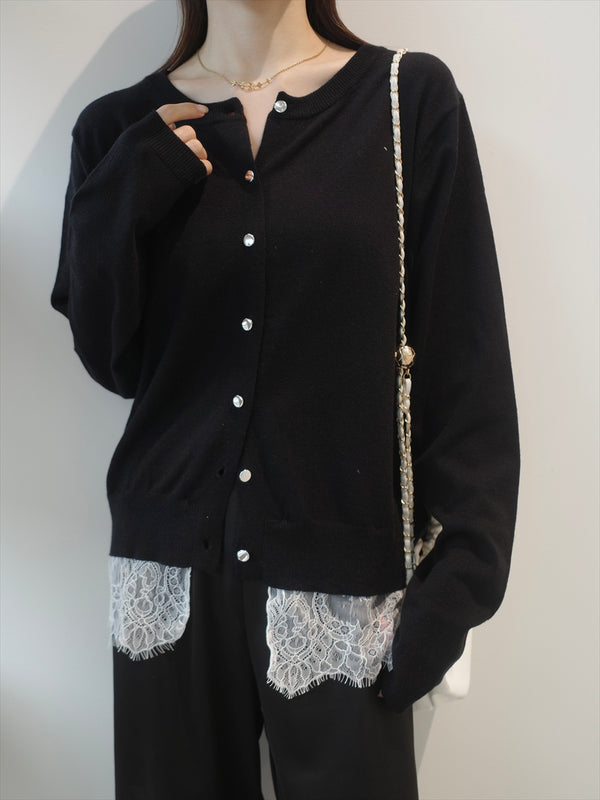 bicolor lace cardigan