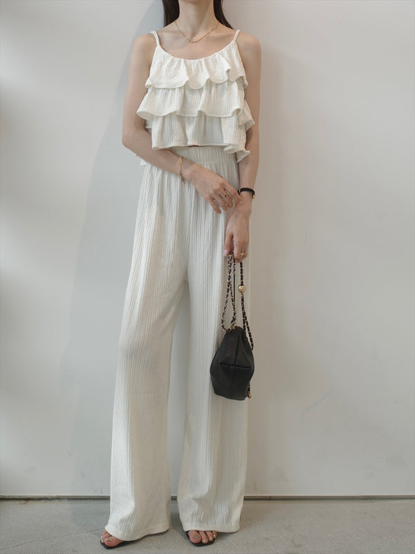 frill cami 2piece set / ivory